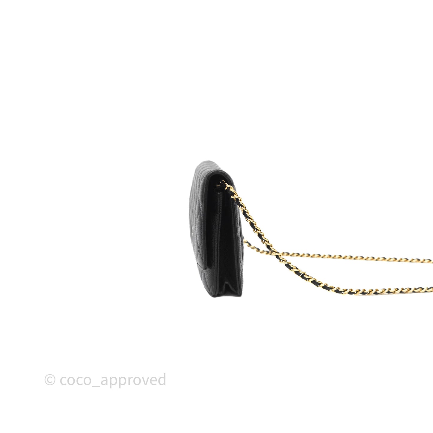 Chanel Quilted WOC Black Caviar Gold Hardware