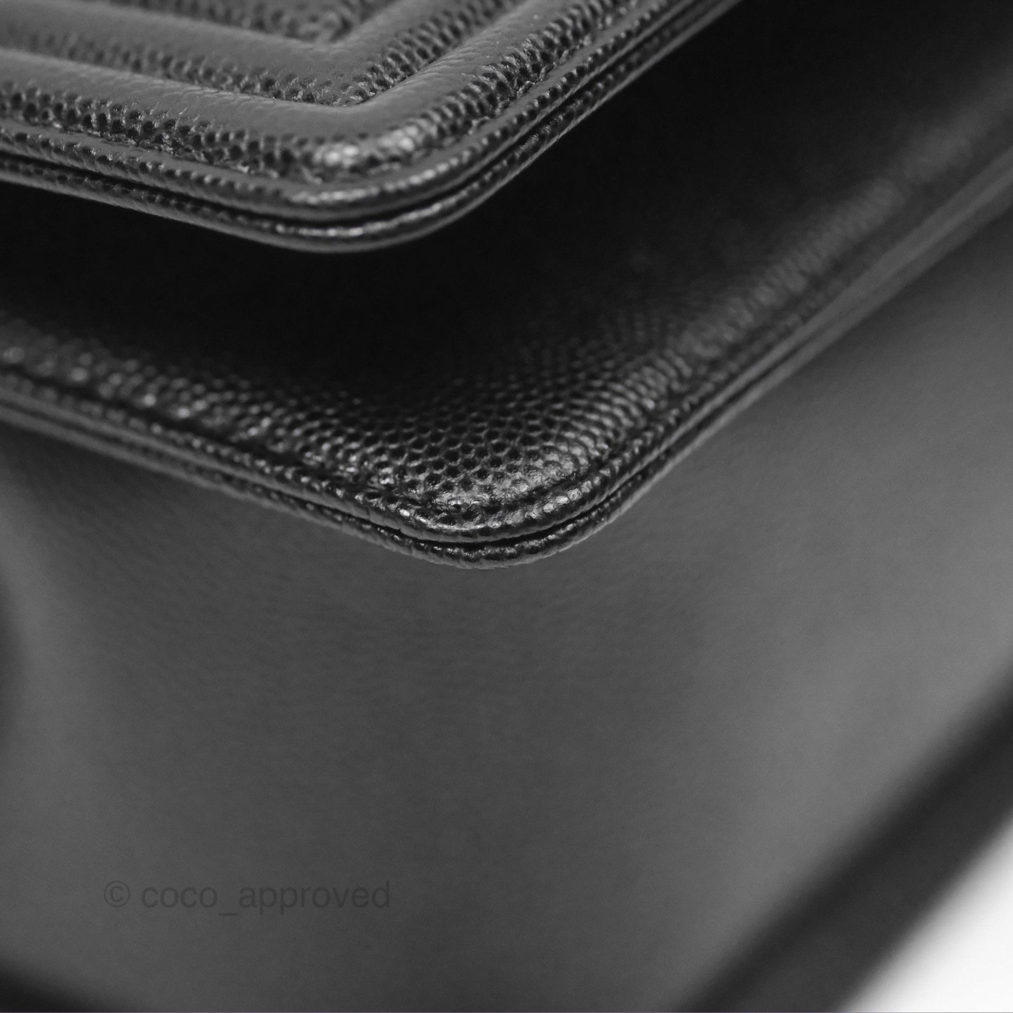 Chanel Quilted Medium Boy Black Caviar Ruthenium Hardware