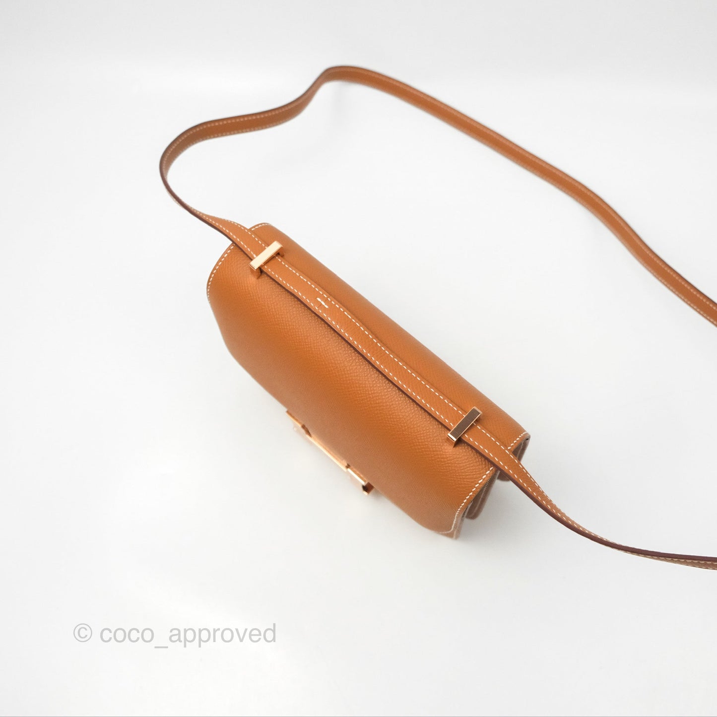 Hermès Constance Mini 18 with Mirror Gold Epsom Rose Gold Hardware