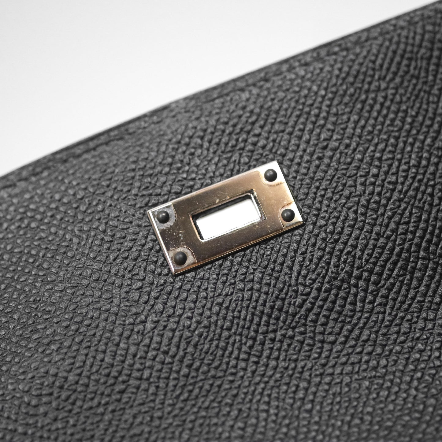 Hermès Kelly Wallet Black Noir 89 Epsom Palladium Hardware
