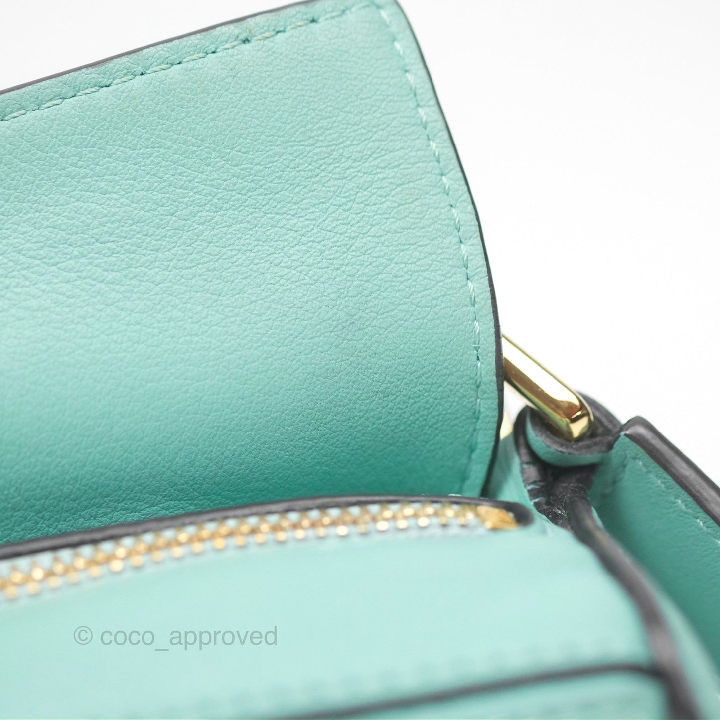 Loewe x Studio Ghibli Spirited Away Mini Puzzle Mint Calfskin