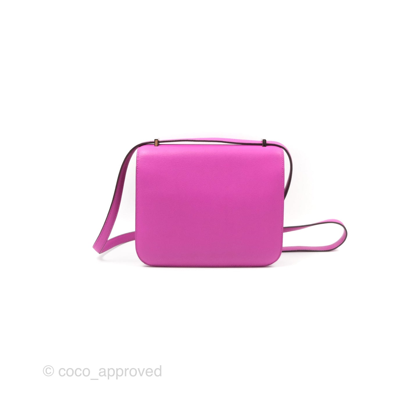 Hermès Constance Mini 18 Swift Magnolia/Orange Palladium Hardware
