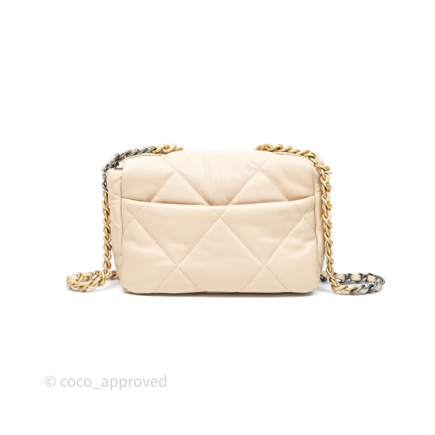 Chanel 19 Small Beige Mixed Hardware