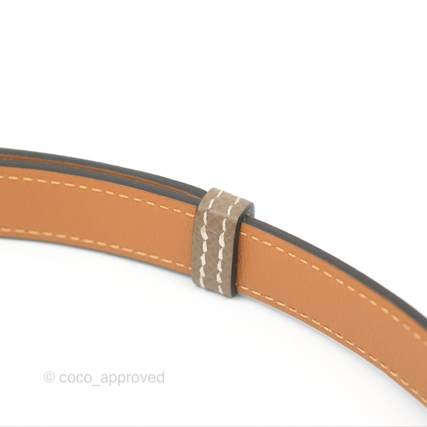 Hermès Epsom Kelly Buckle Belt Etoupe Gold Hardware
