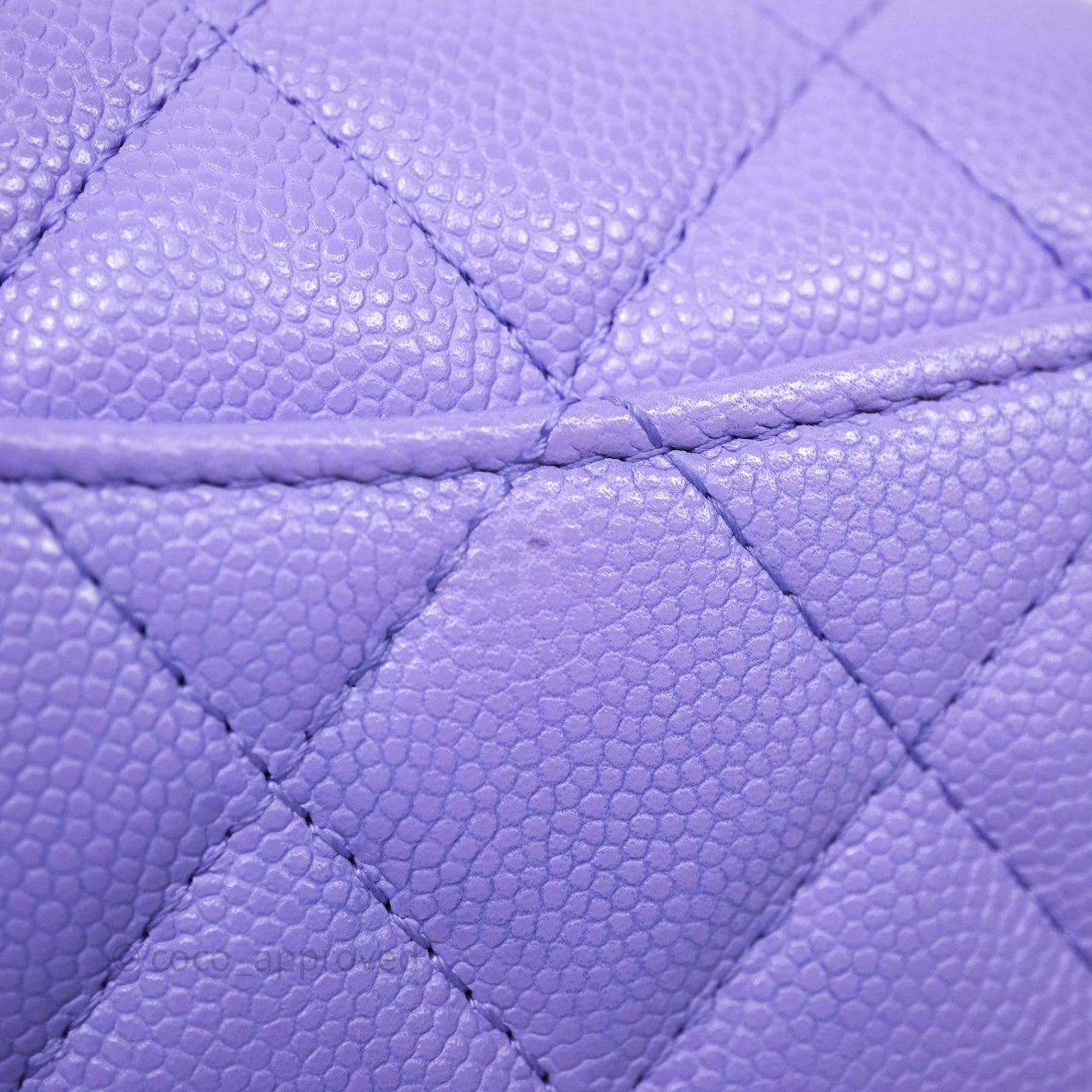 Chanel Classic Flap Wallet Purple Caviar Gold Hardware⁣ 20S