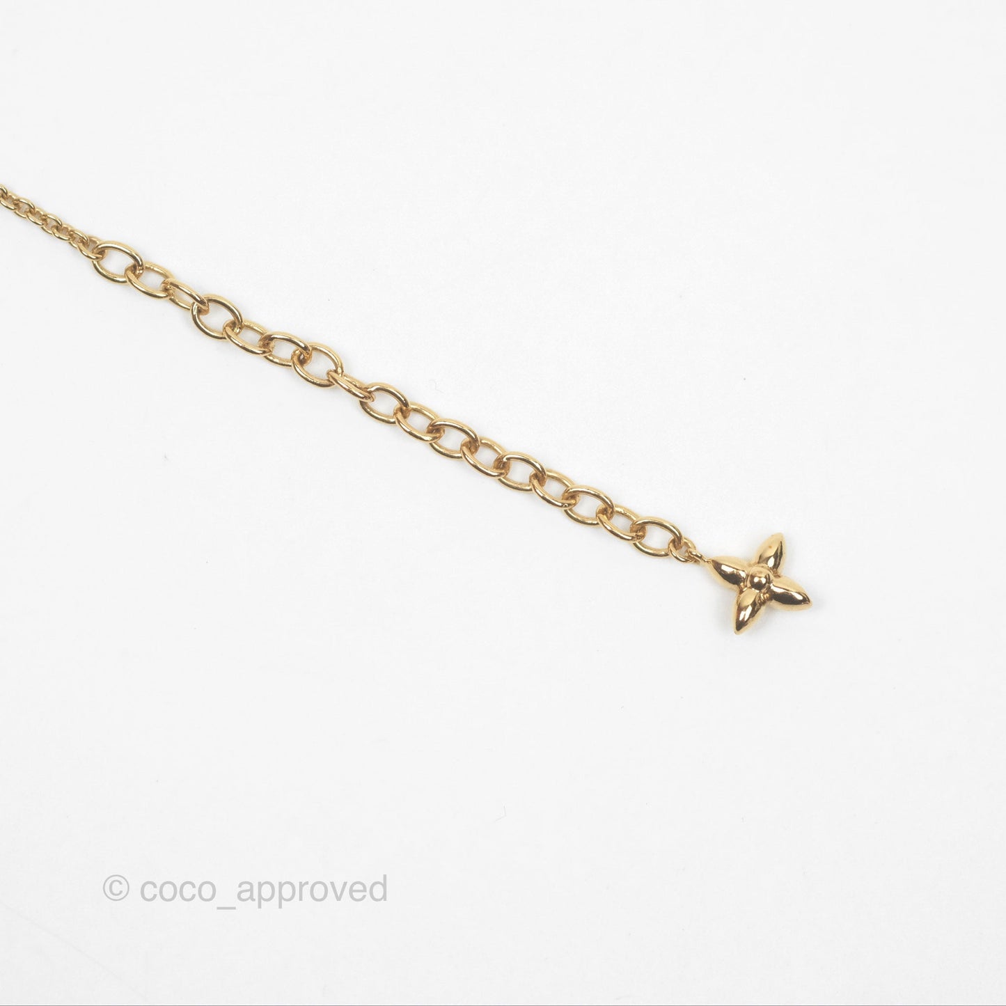 Louis Vuitton Iconic Tresor Necklace White/Pink Crystals Gold Tone