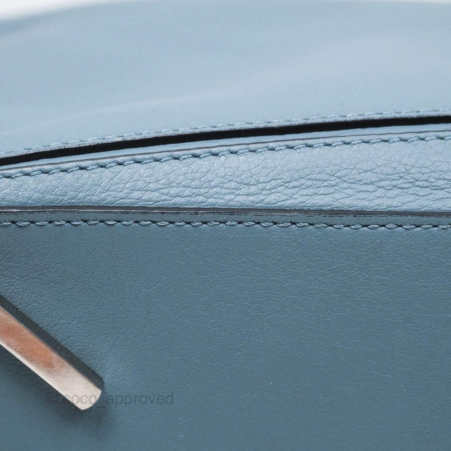 Loewe Medium Puzzle Bag Blue Calfskin Silver Hardware