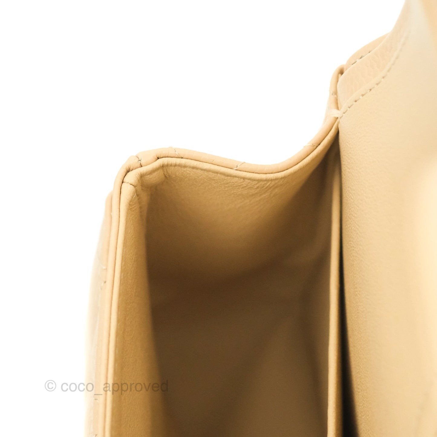 Chanel Classic Small S/M Quilted Flap Beige Caviar Gold Hardware