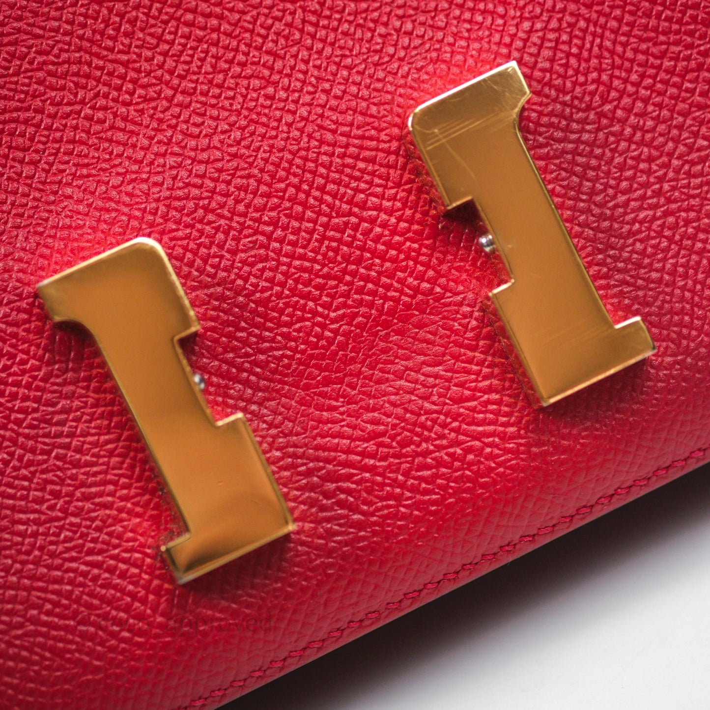 Hermès Constance Mini 18cm Rouge Casque Epsom Gold Hardware