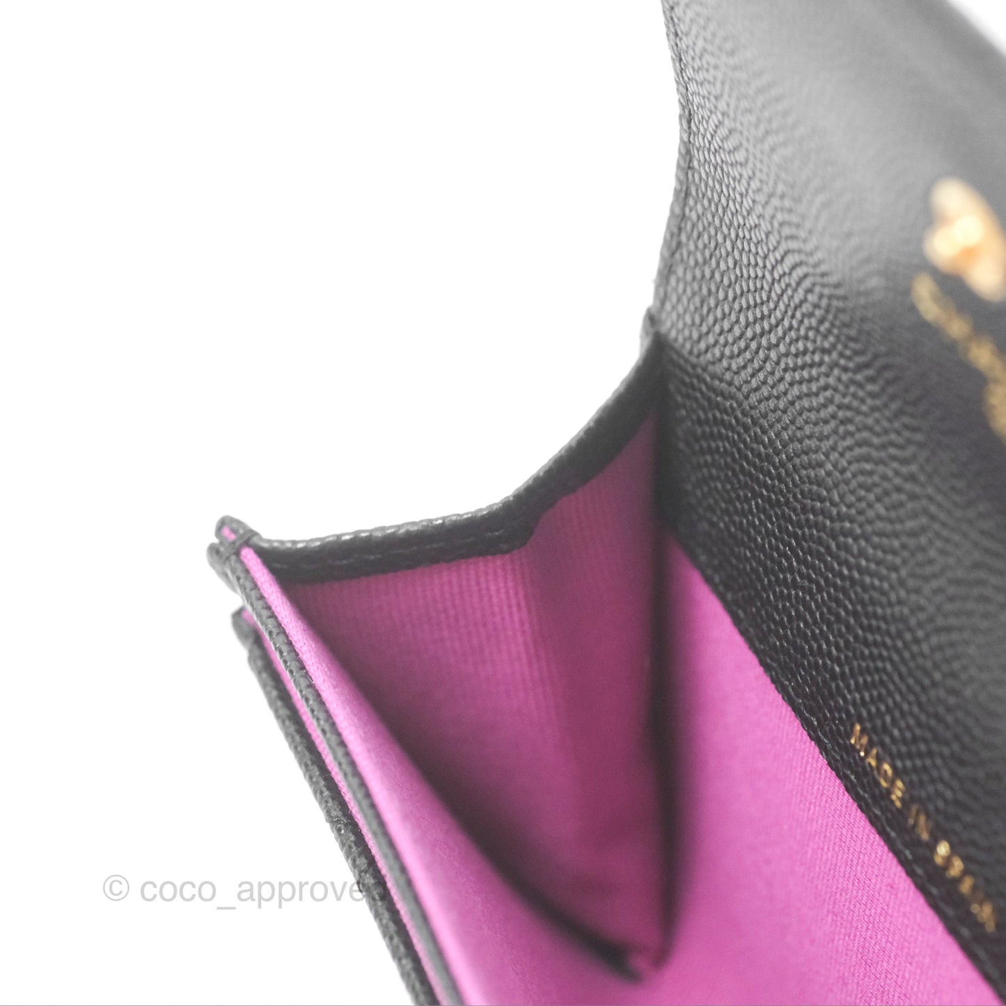 Chanel Flap Card Holder Black Caviar Gold Hardware