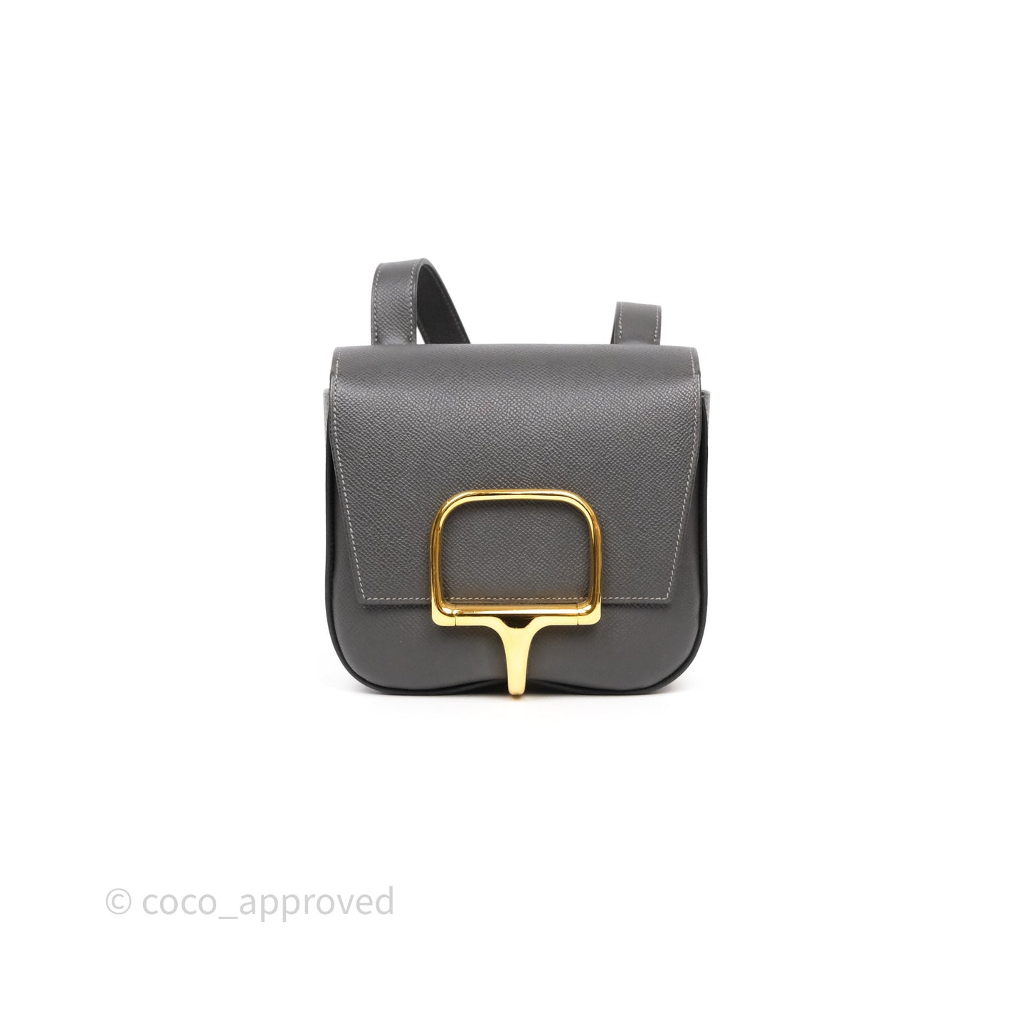Hermès Della Cavalleria Mini Bag Gris Meyer 0L Epsom Gold Hardware
