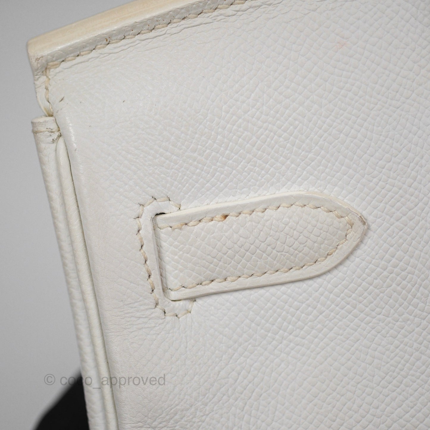 Hermès Birkin 30 Retourne White Epsom Palladium Hardware