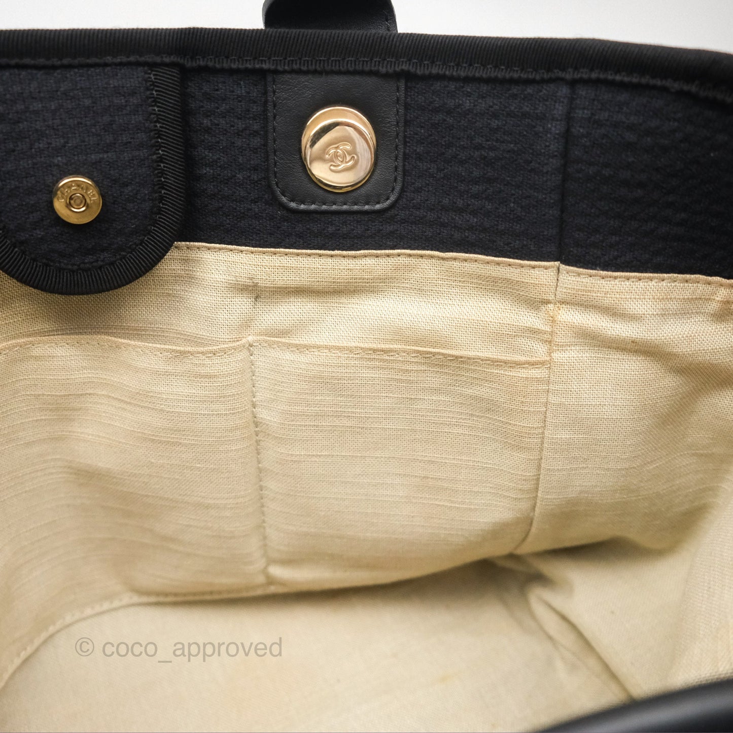 Chanel New Small Deauville Navy Canvas