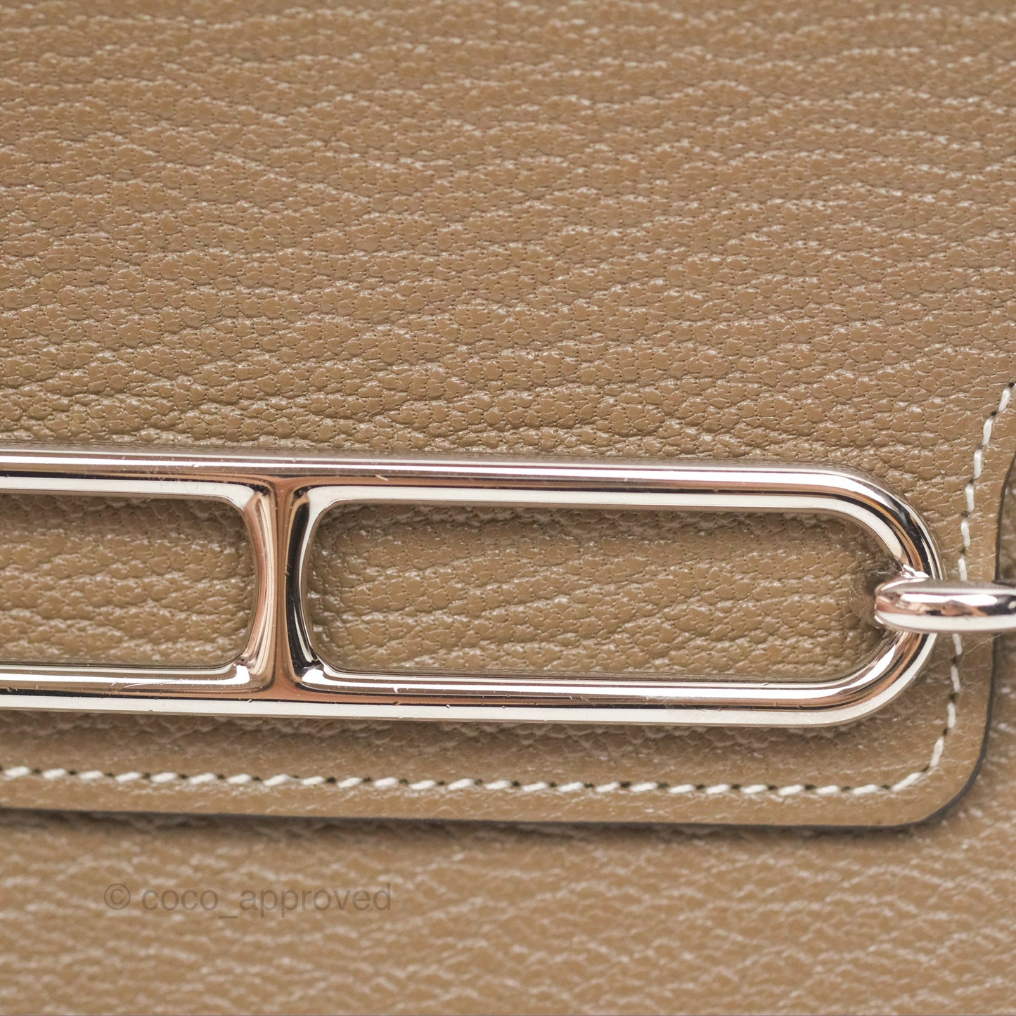 Hermès Roulis Slim Wallet Etoupe Chevre Mysore Palladium Hardware