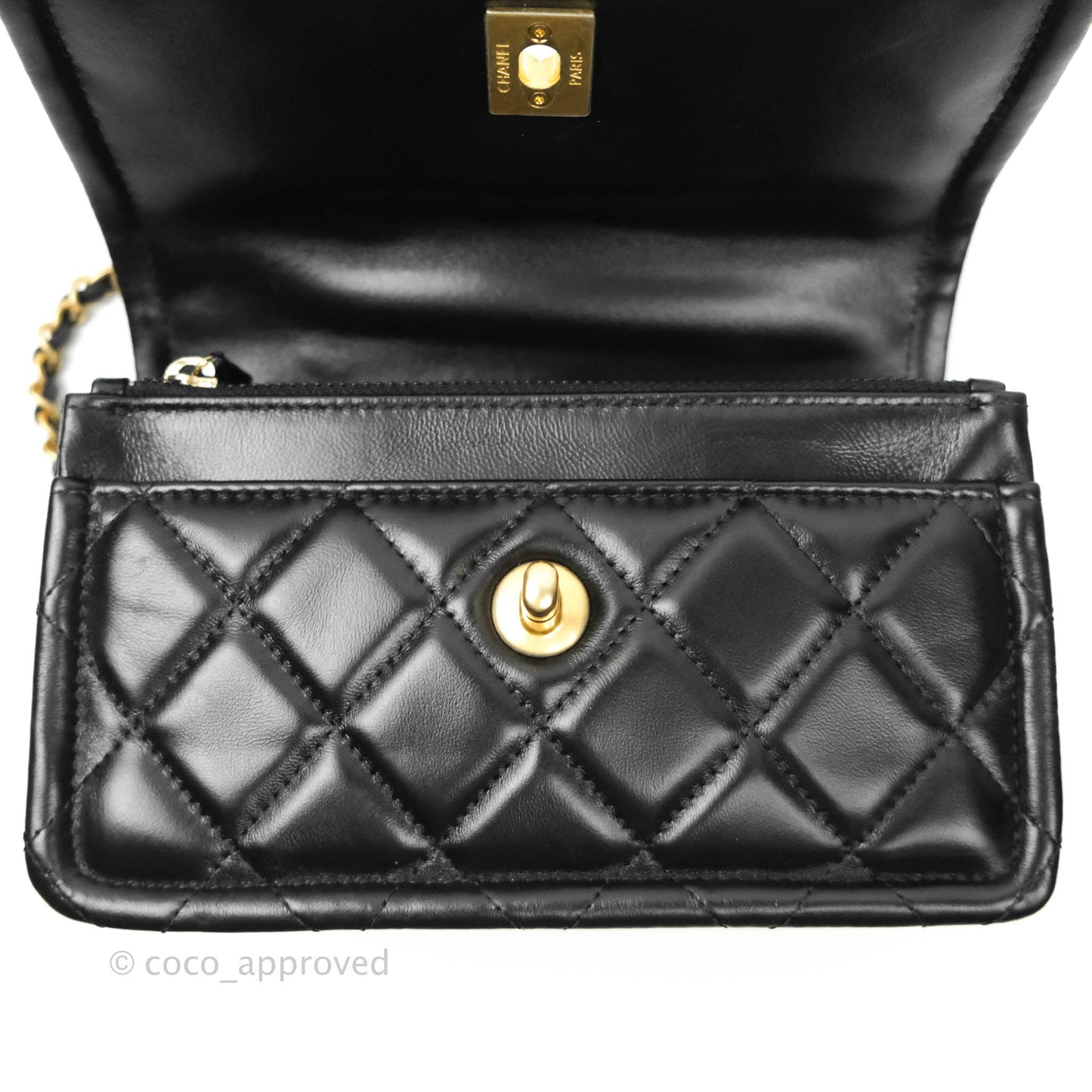 Chanel Clutch With Chain (O-purse-vanity With Chain) Black