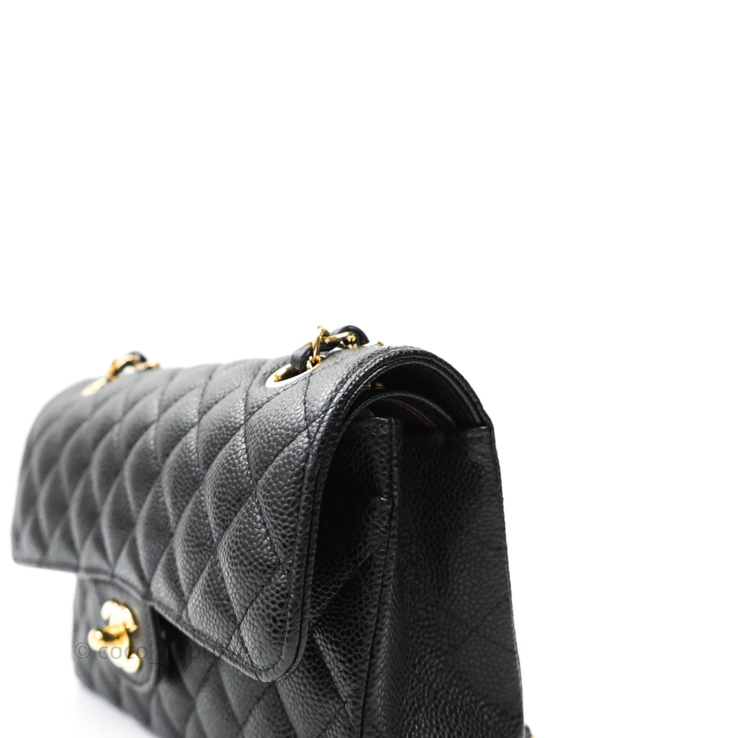 Chanel Classic Small S/M Flap Black Caviar Gold Hardware