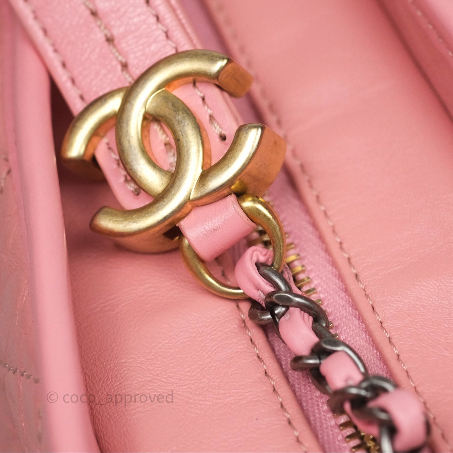 Chanel Large Gabrielle Hobo Pink Aged Calfskin Mixed Hardware 19S