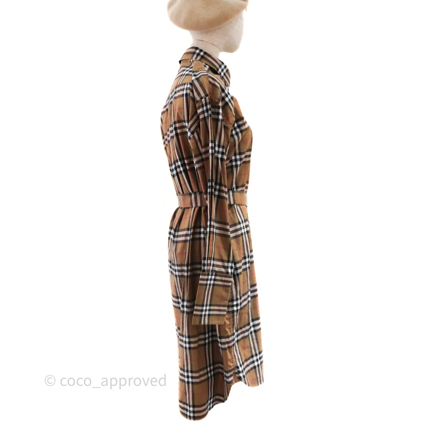 Burberry Check Shirt Dress Brown Size 38