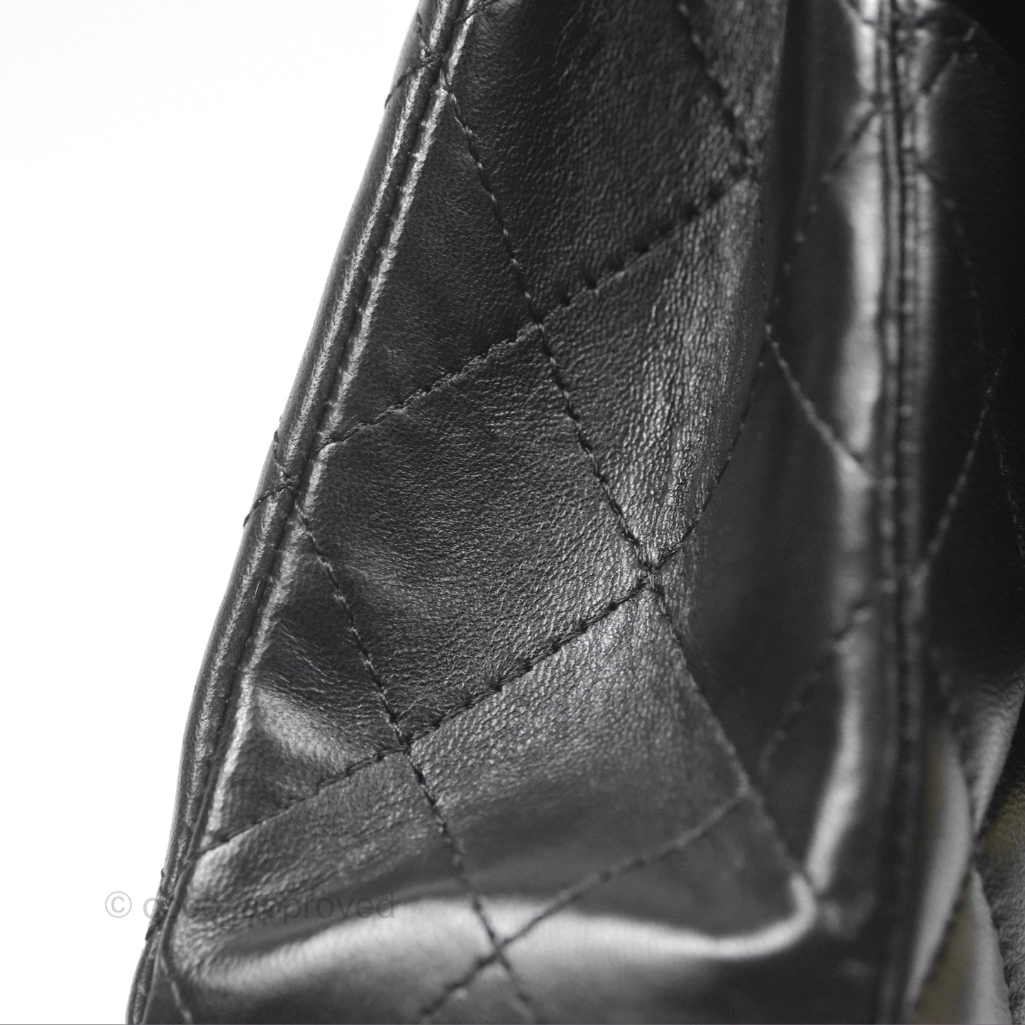 Chanel Classic M/L Medium Flap Quilted Black Lambskin Gold Hardware