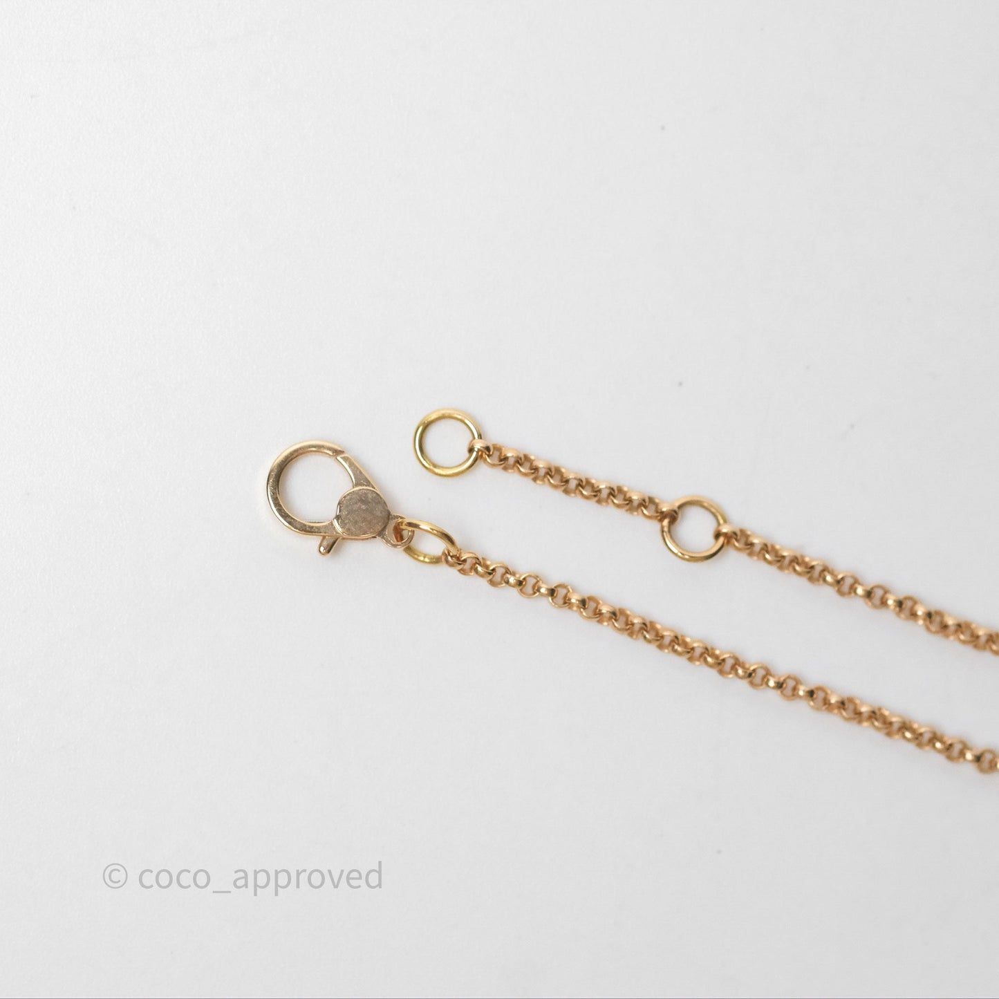 Hermes Ex-Libris Pendant Necklace PM Diamond Rose Gold Hardware