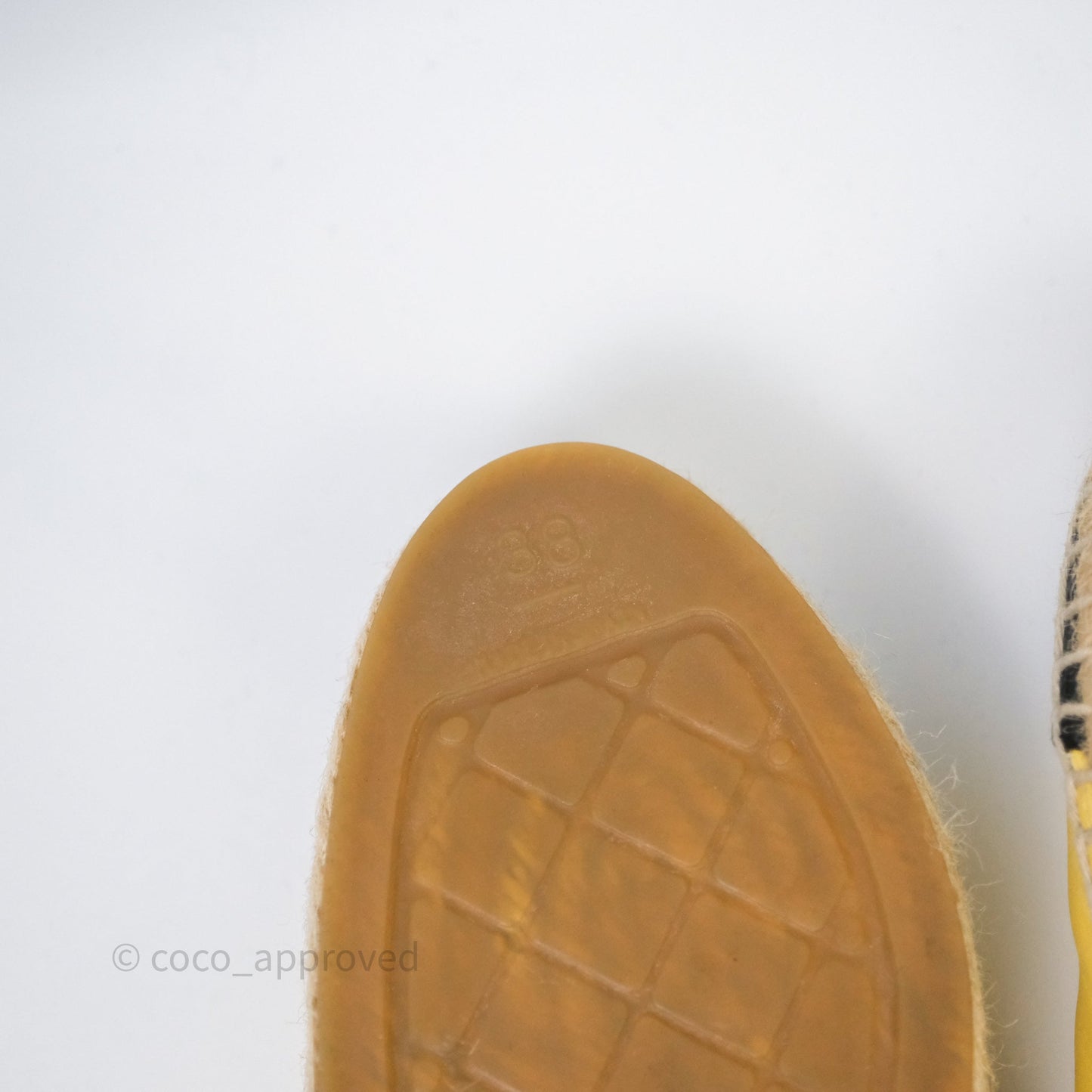 Chanel CC Logo Yellow/Black Slippers Size 38