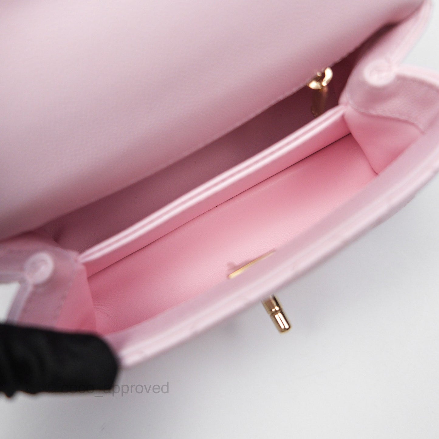 Chanel Mini Coco Handle Quilted Light Pink Caviar Gold Hardware
