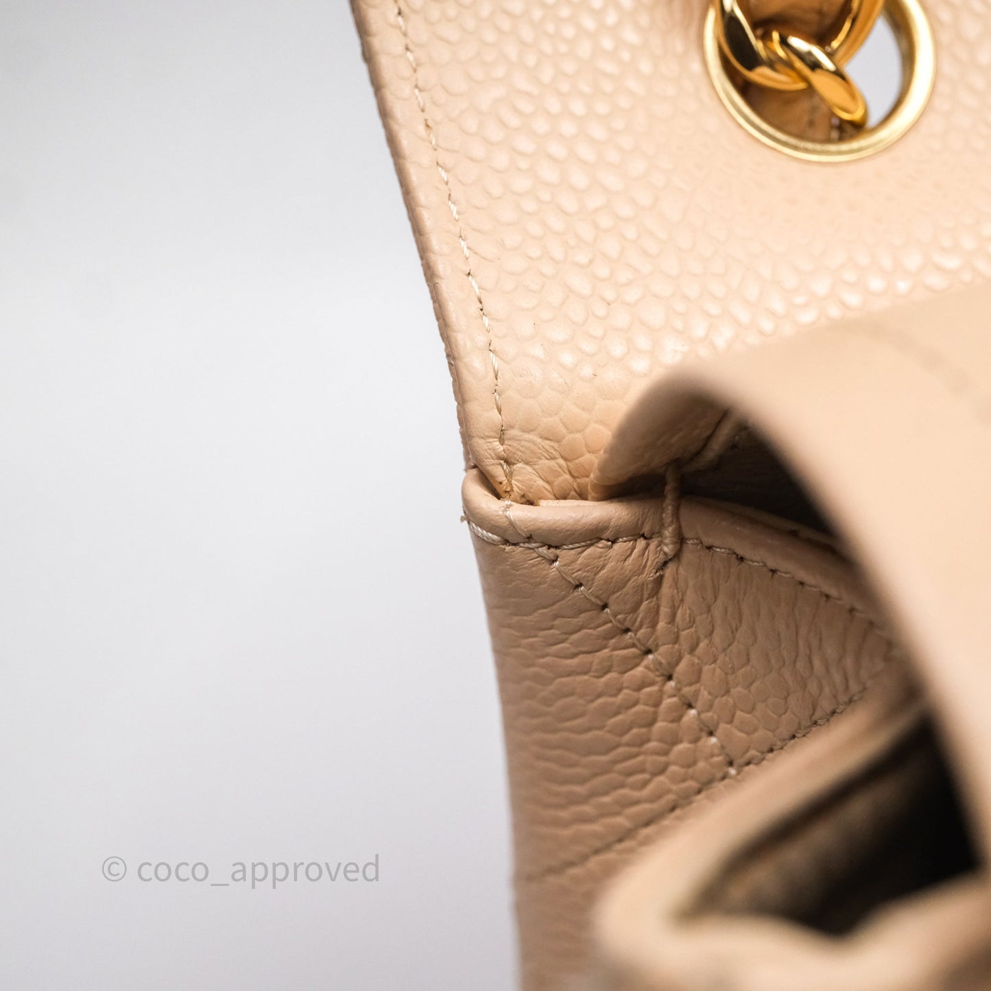 Chanel Jumbo Double Flap Beige Caviar Gold Hardware⁣⁣