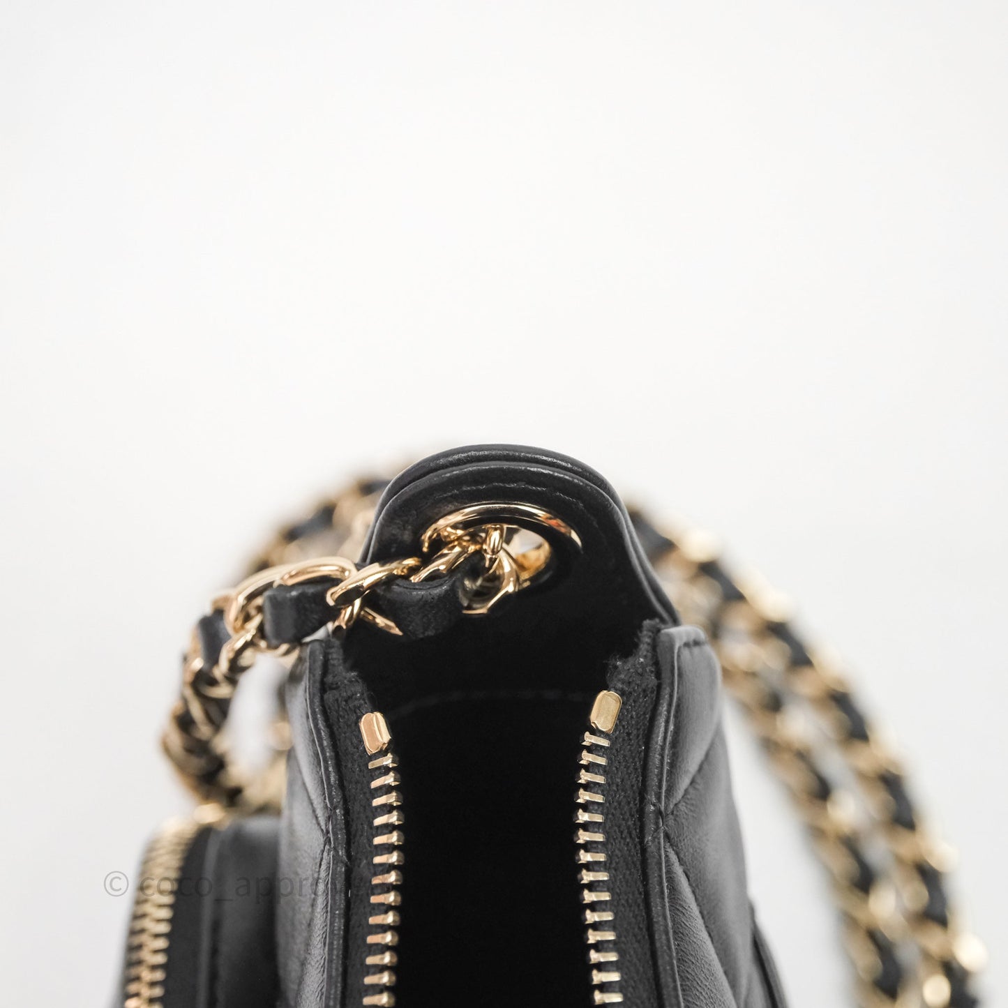 Chanel Camera Bag Black Lambskin Gold Hardware 25C
