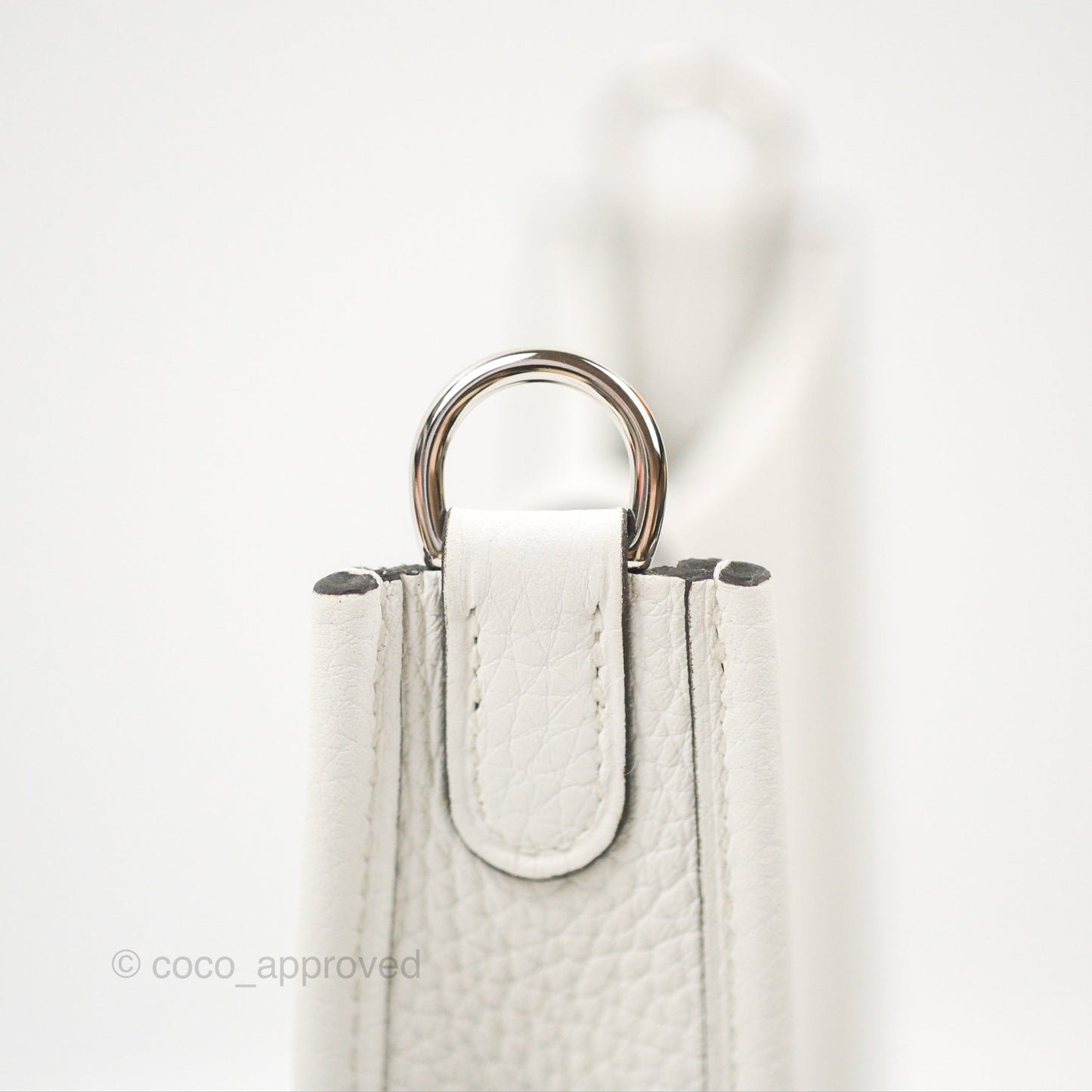 Hermès Mini Evelyne 16 New White Clemence Palladium Hardware
