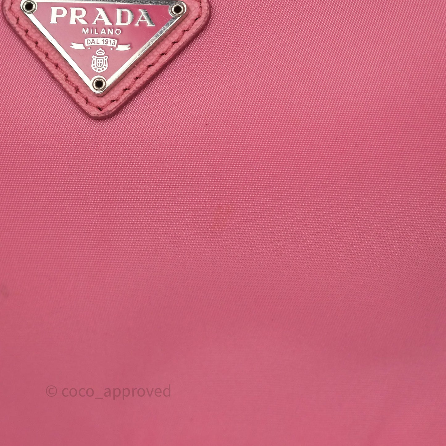Prada Re-Edition 2005 Nylon Mini Bag Pink Silver Hardware