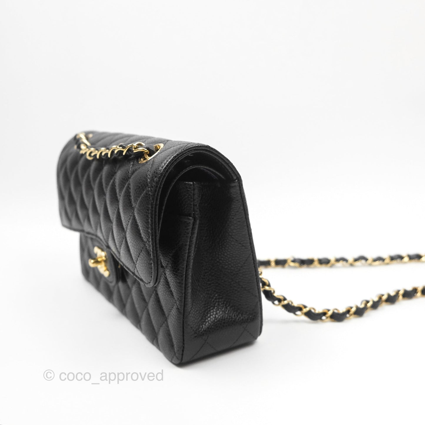 Chanel Small Classic Quilted Flap Black Caviar Gold Hardware