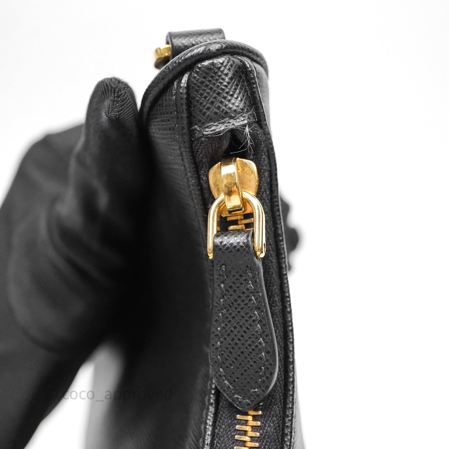 Prada Re-Edition 2005 Black Saffiano Leather Bag Gold Hardware