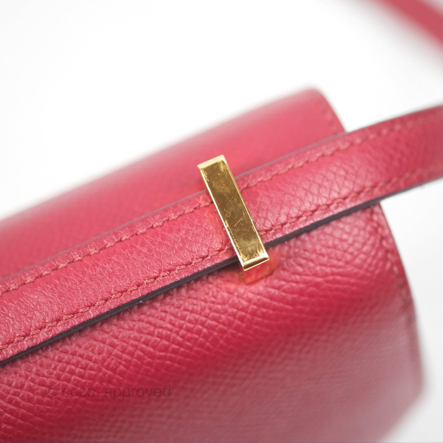 Hermès Constance Mini 18cm Rouge Grenat K1 Epsom Gold Hardware