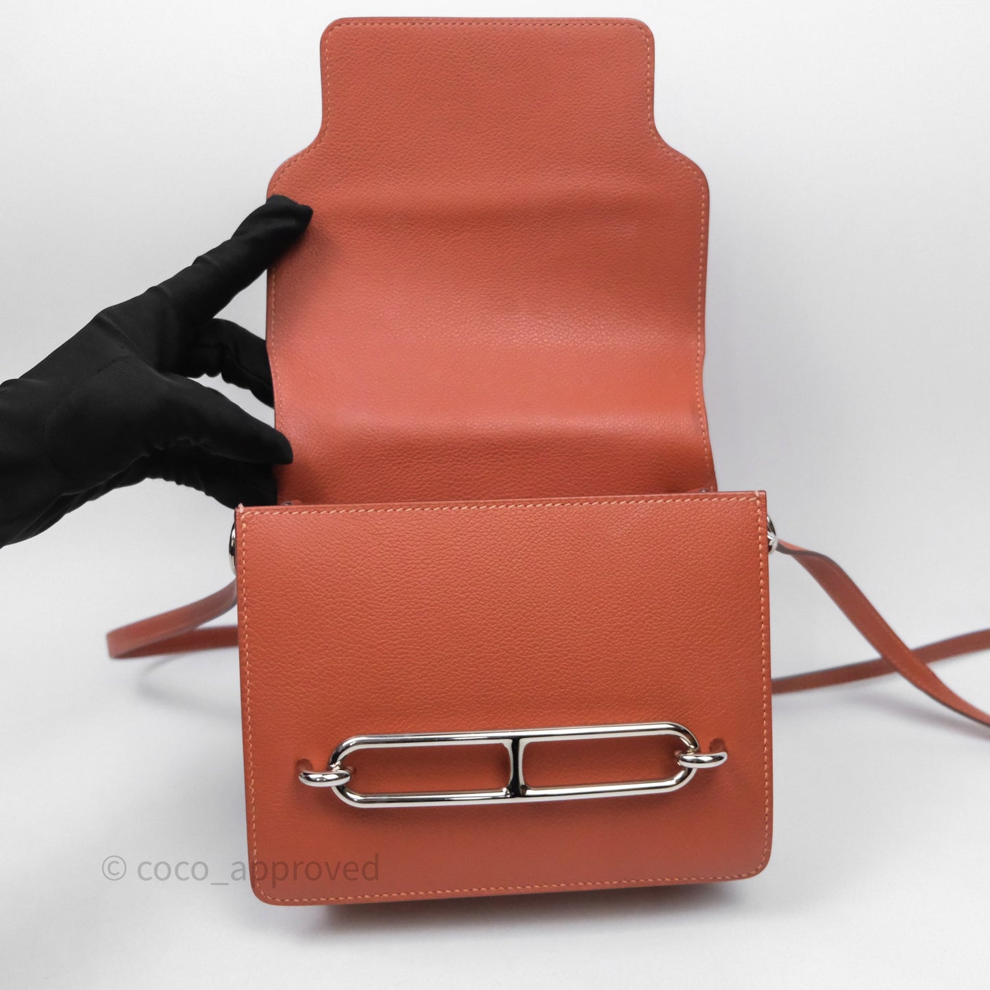 Hermès Roulis Mini 18 Evercolor AH Brush/ Rose Jaipur T5 Palladium Hardware