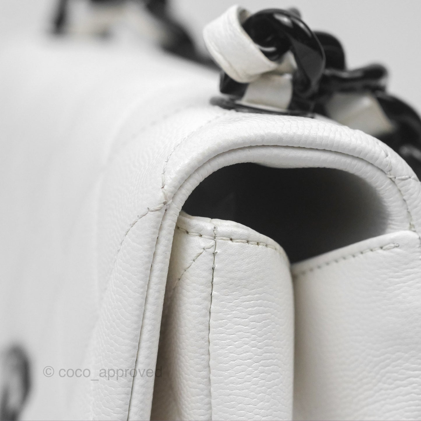 Chanel Quilted My Everything Medium Flap Bag White Caviar Incognito Hardware