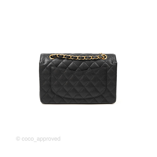 Chanel Classic Small S/M Flap Black Caviar Gold Hardware