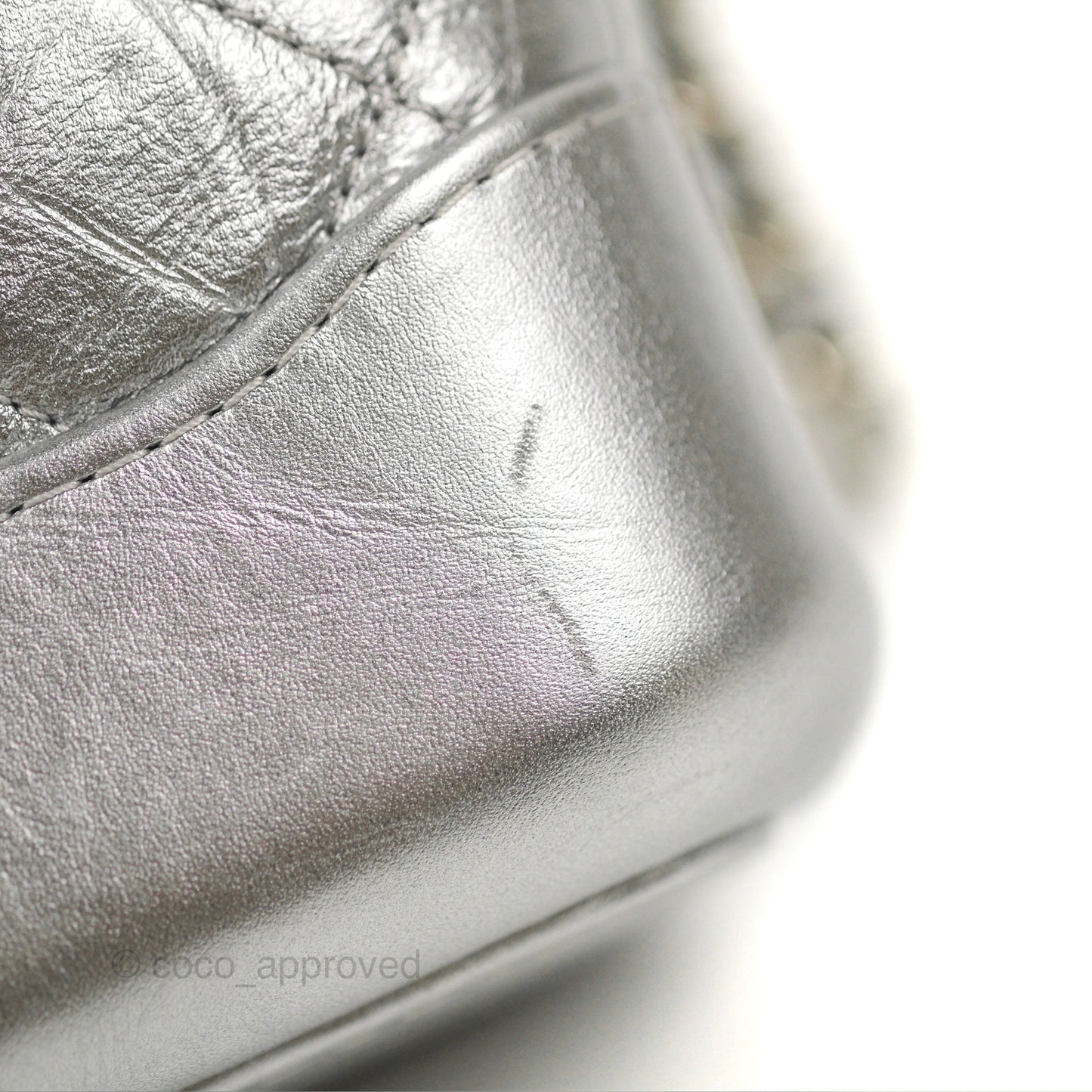 Chanel Quilted Small Gabrielle Hobo Metallic Silver Aged Calfskin Mixed Hardware