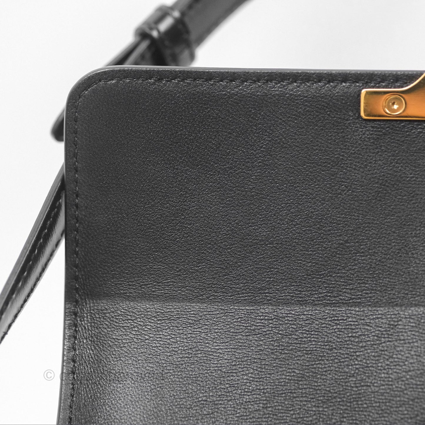 Celine Triomphe Shoulder Bag Black Calfskin