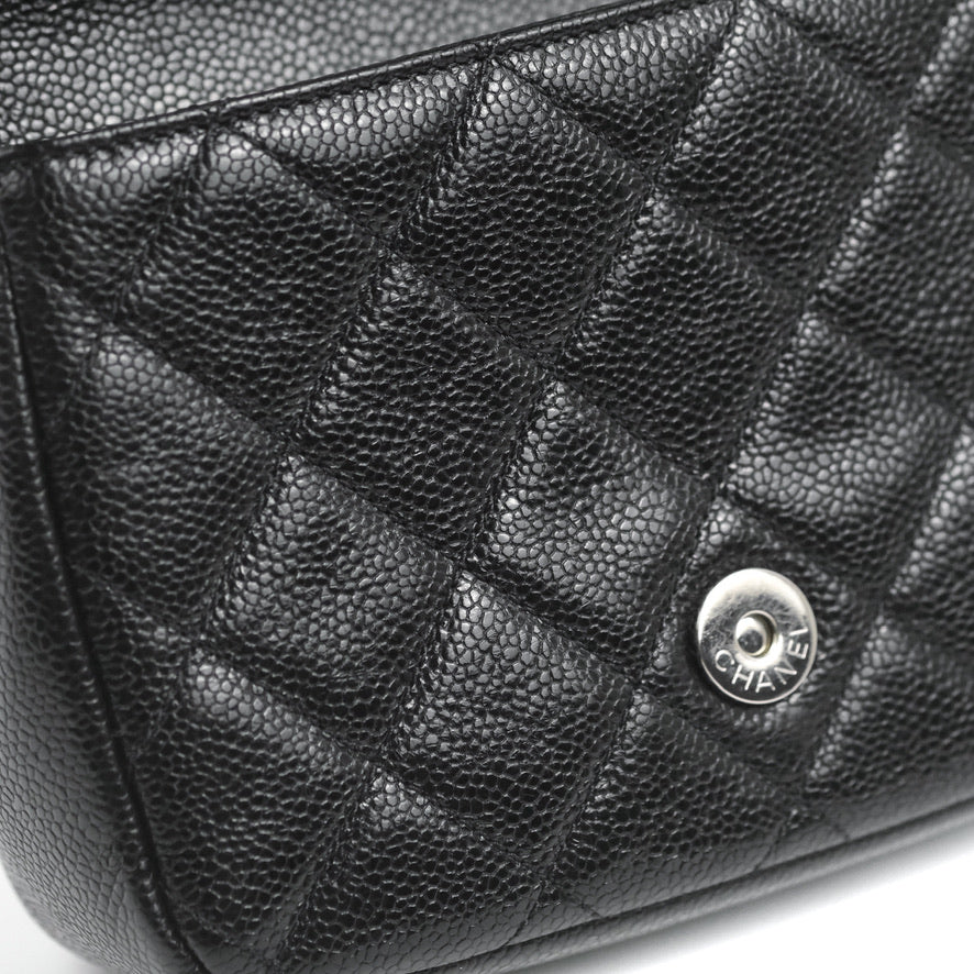 Chanel Quilted Mini Square Flap Bag So Black Caviar Incognito