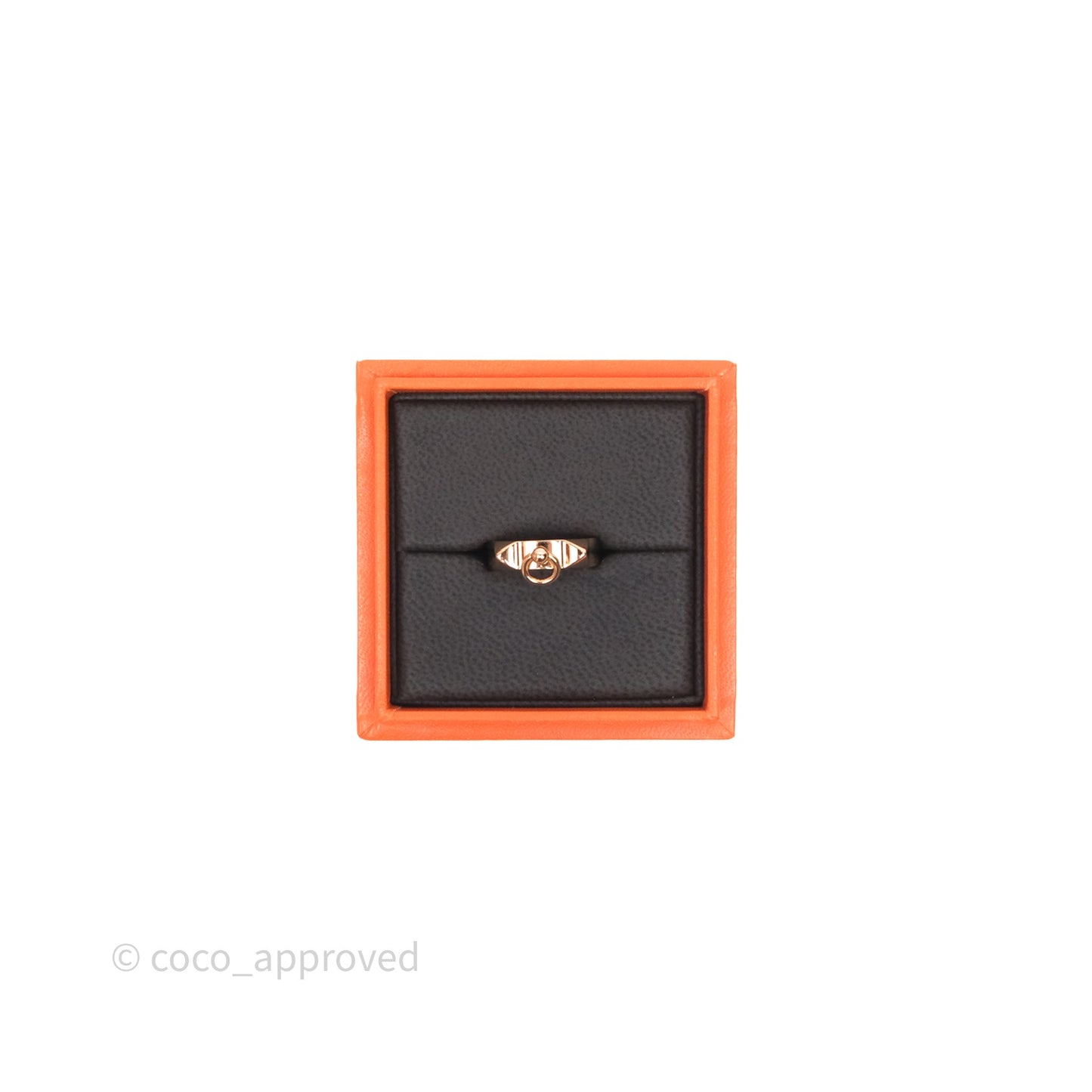 Hermes Collier de Chien Ring PM Rose Gold Size 52