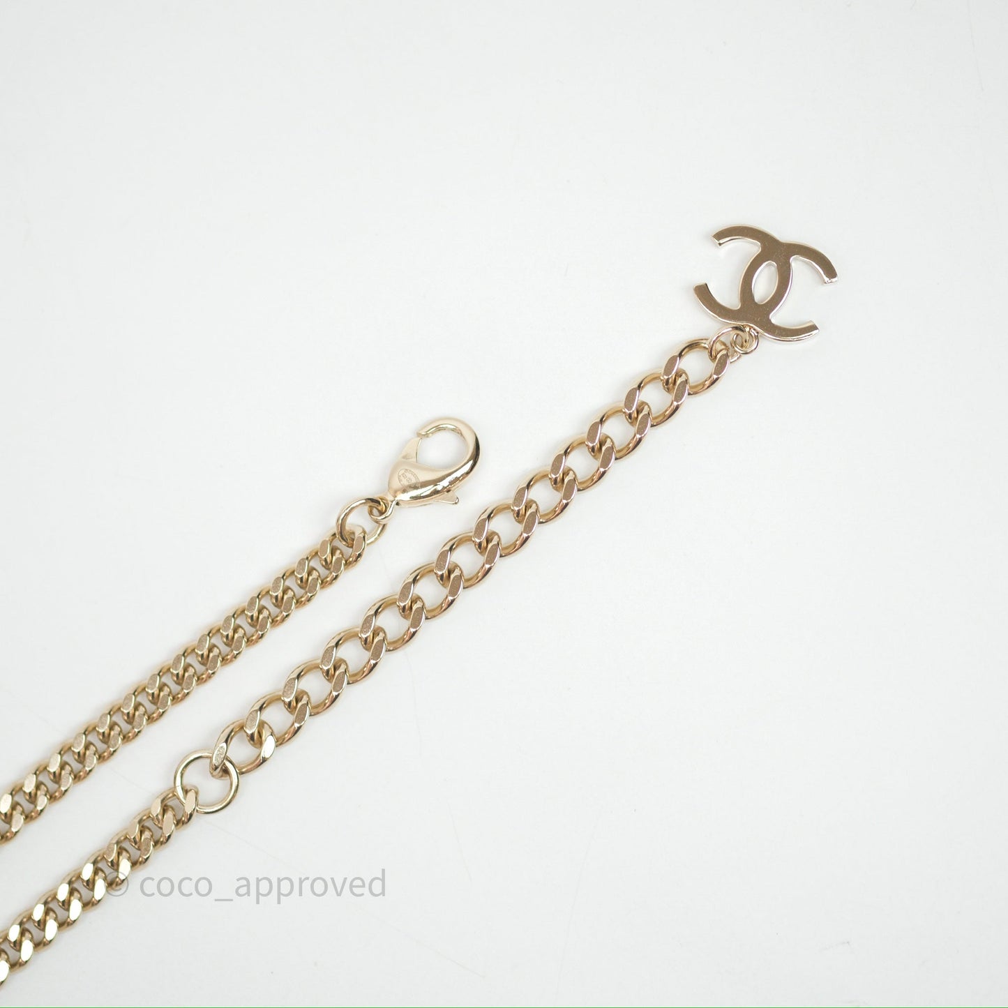 Chanel Crystals CC Chain Belt Gold Tone 22S