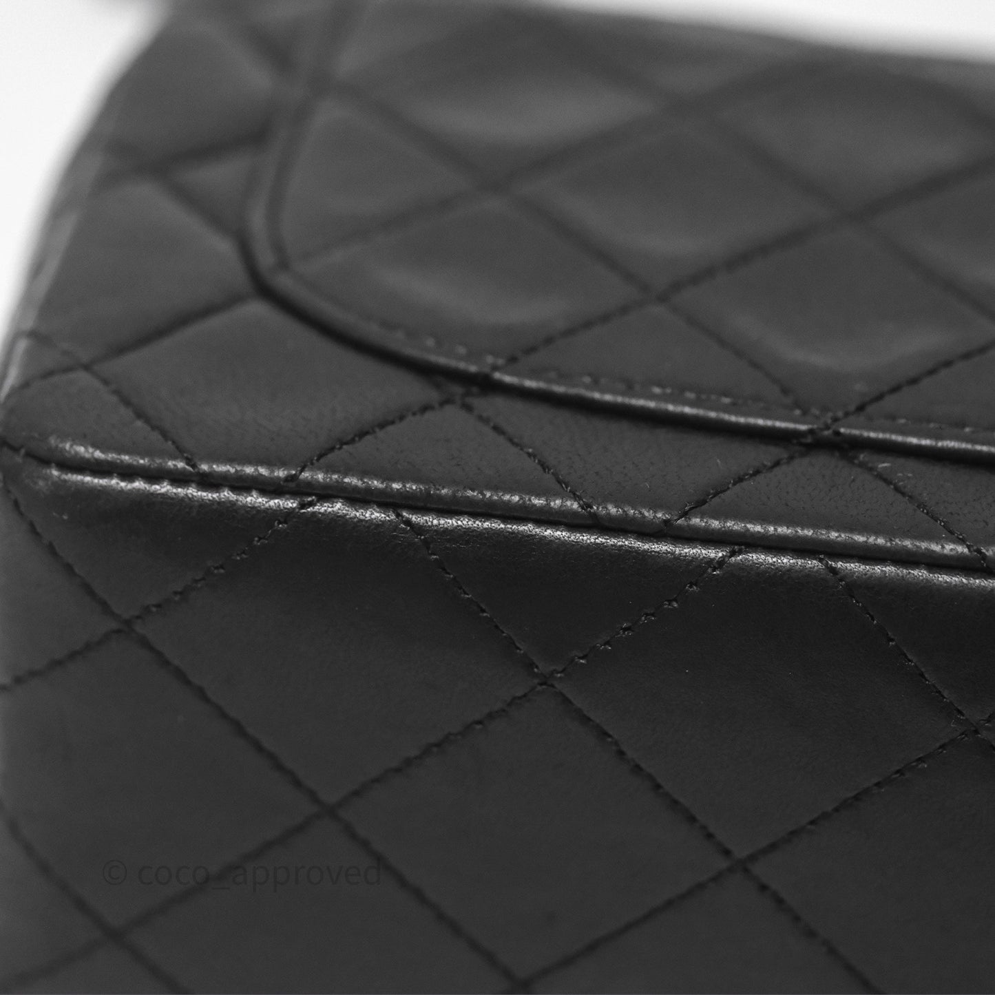 Chanel Vintage Mini Square Black Lambskin 24K Gold Hardware