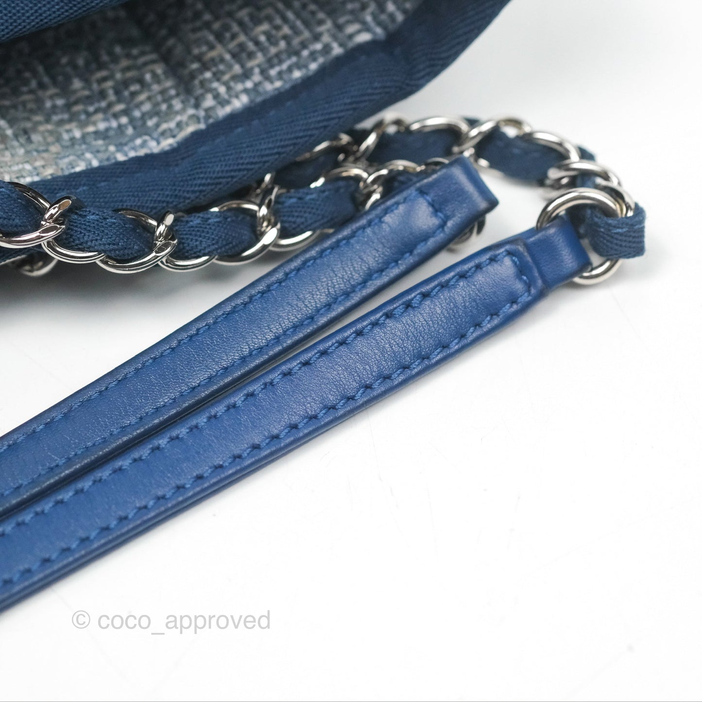 Chanel Medium Deauville Tote Blue Canvas