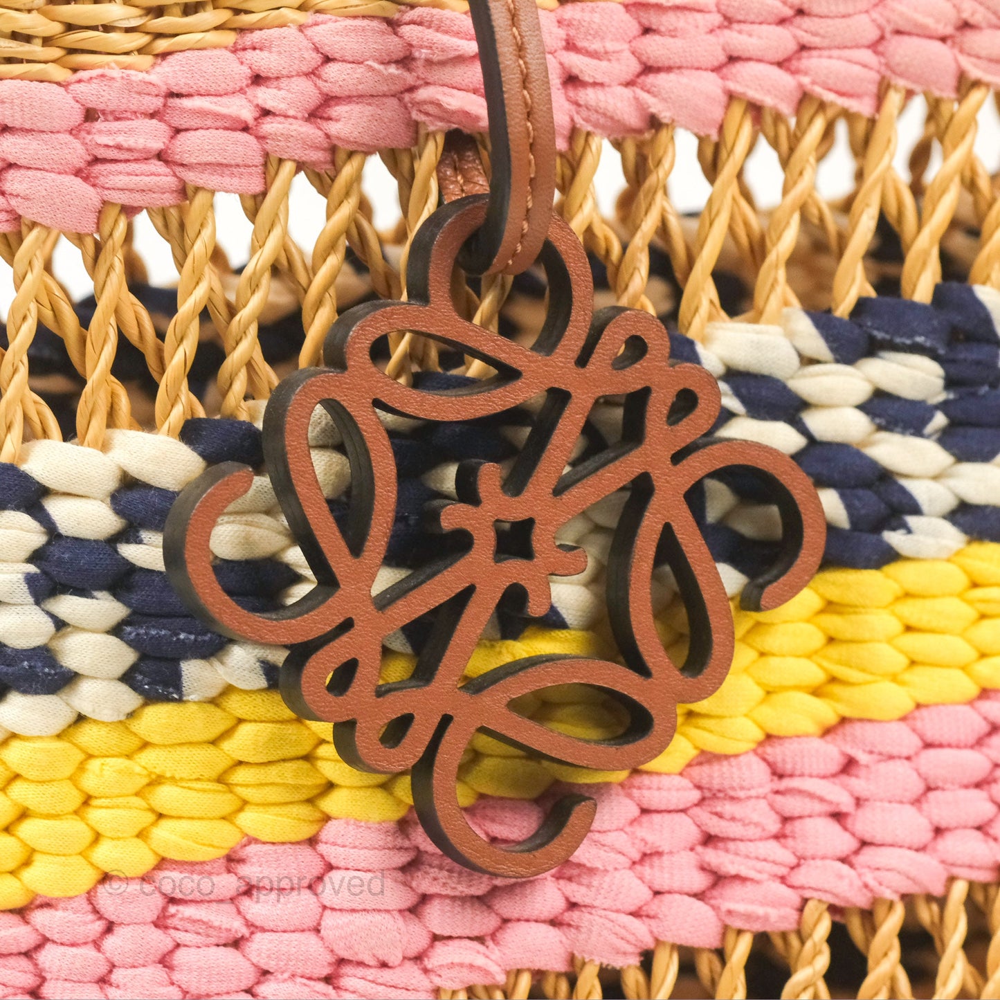 Loewe x Paula’s Ibiza Striped Raffia Basket Bag