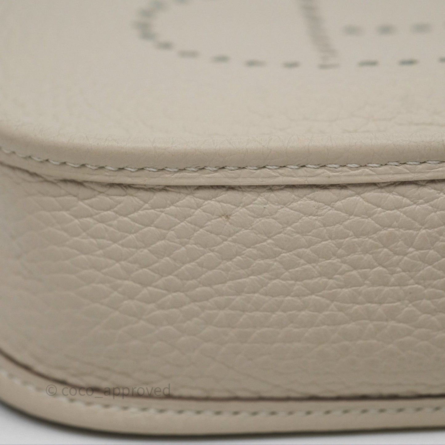 Hermès Mini Evelyne Craie 10 Clemence Palladium Hardware