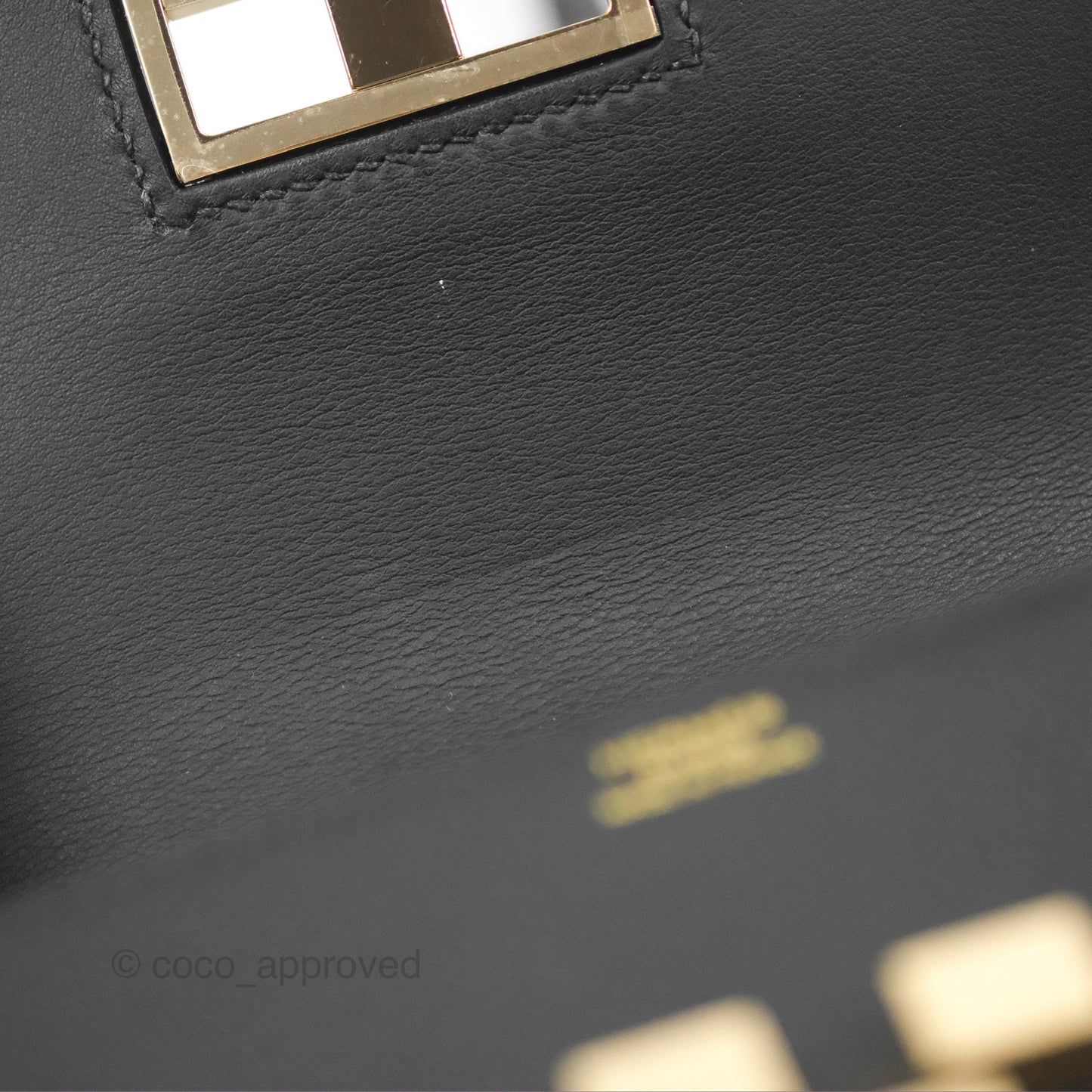 Hermès Mosaique Mini Bag Black Epsom Gold Hardware