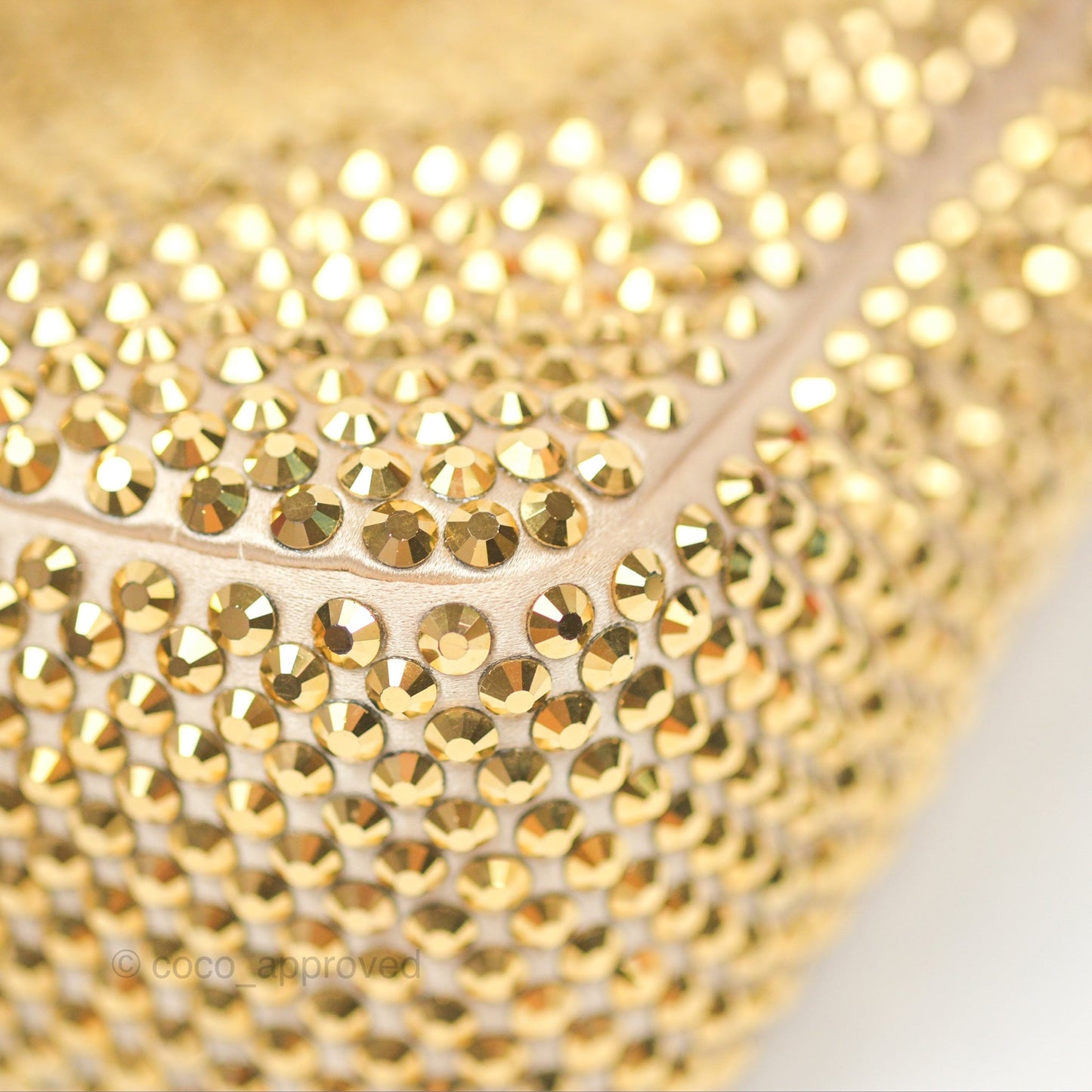Prada Re-Edition 2000 Nylon Mini Bag Gold Crystal Embellished