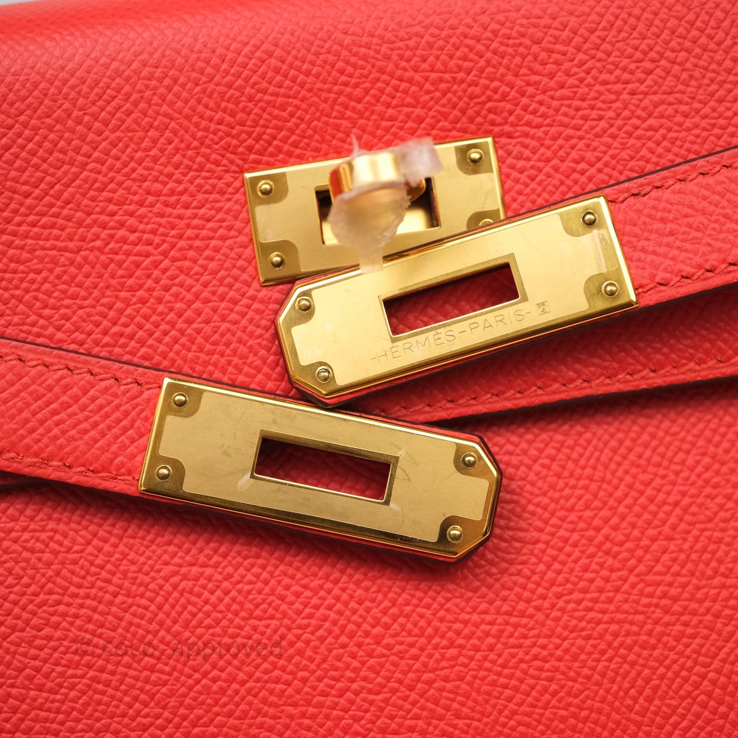 Hermès Kelly 28 Sellier Capucine 9T Epsom Gold Hardware