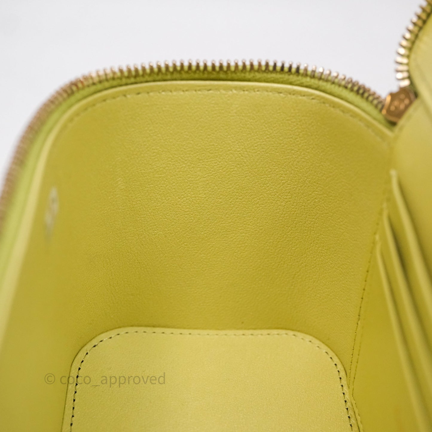Chanel Quilted Vanity With Chain Lambskin Green Gold Hardware