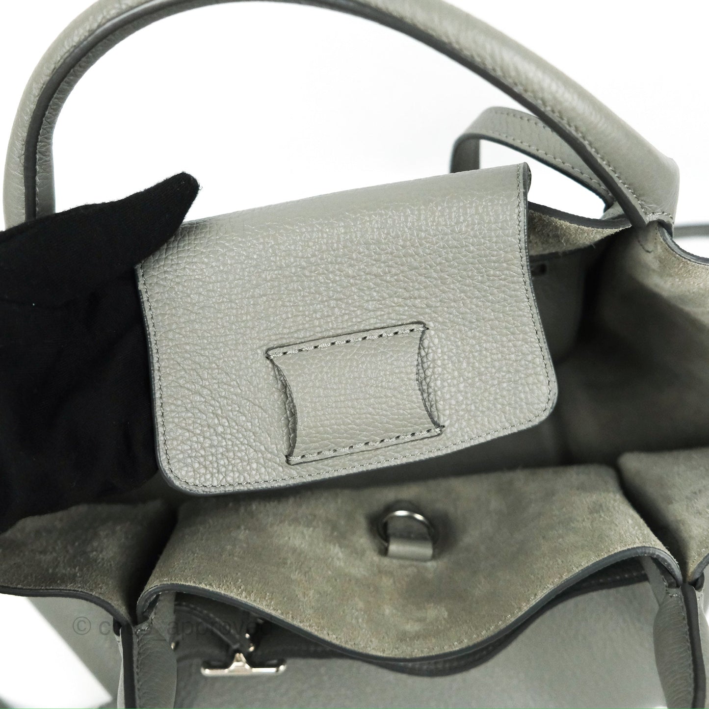 Celine Small Big Bag Grey Supple Grained Leather Silver Hardware